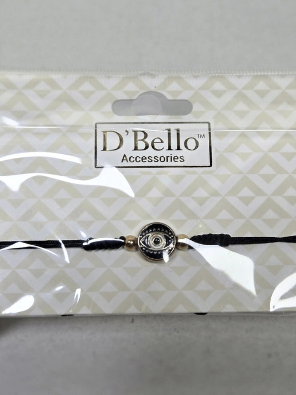 D'Bello Evil Eye Bracelet in Black & Gold NWT